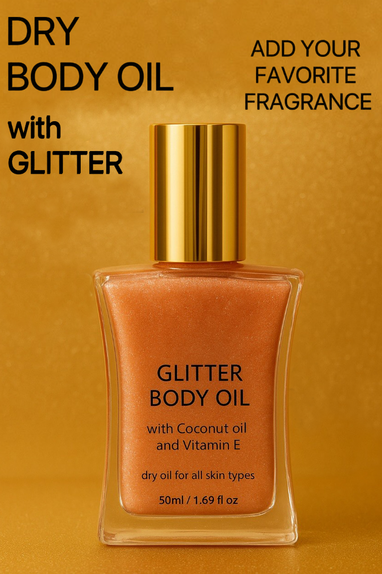 Glitter body oil χωρίς άρωμα