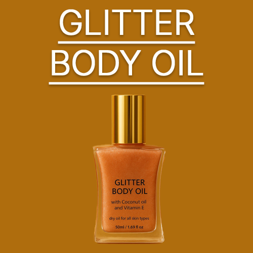Glitter body oil
